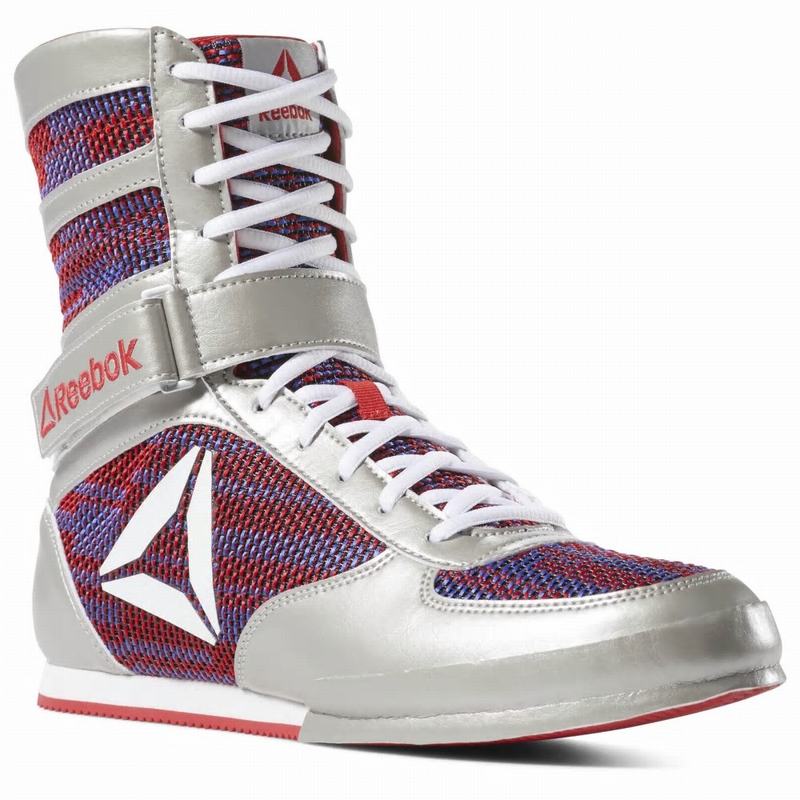 Ghete Reebok Boxing Barbati Argintii/Rosii/Albi Romania OT1486RB